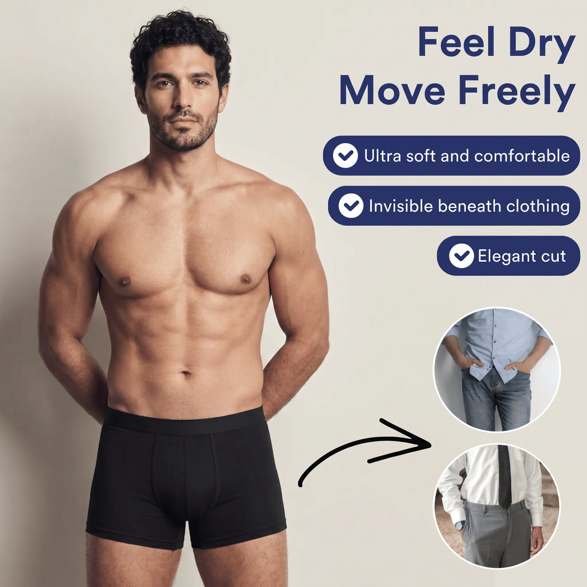Men’s Ultra‑Absorbent Incontinence Boxer Briefs